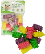 Gryzak dla królików i świnek morskich, 4 x 2,5 cm – Pawise Play & Chew Pops S - obrazek 2