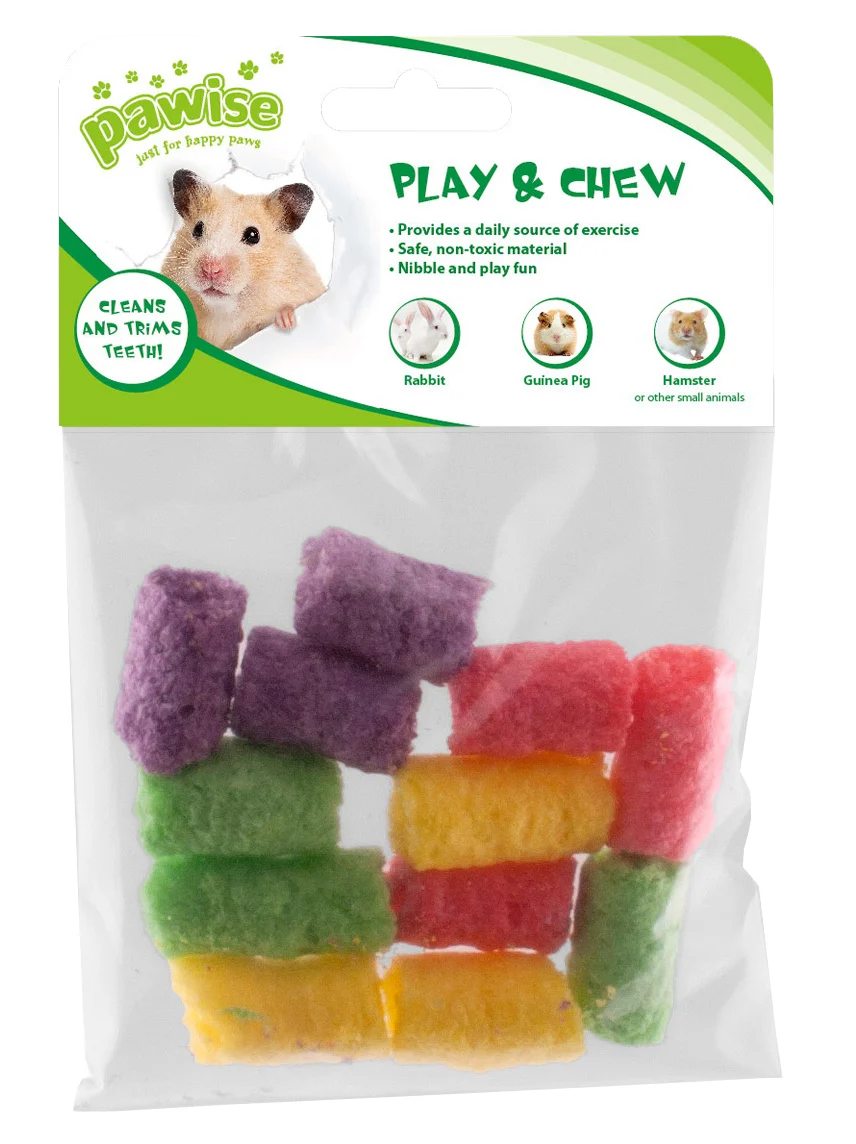 Gryzak dla królików i świnek morskich, 4 x 2,5 cm – Pawise Play & Chew Pops S - obrazek 1
