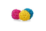Kolorowa piłka do gryzienia dla królików i gryzoni – Pawise Play & Chew Balls - obrazek 2