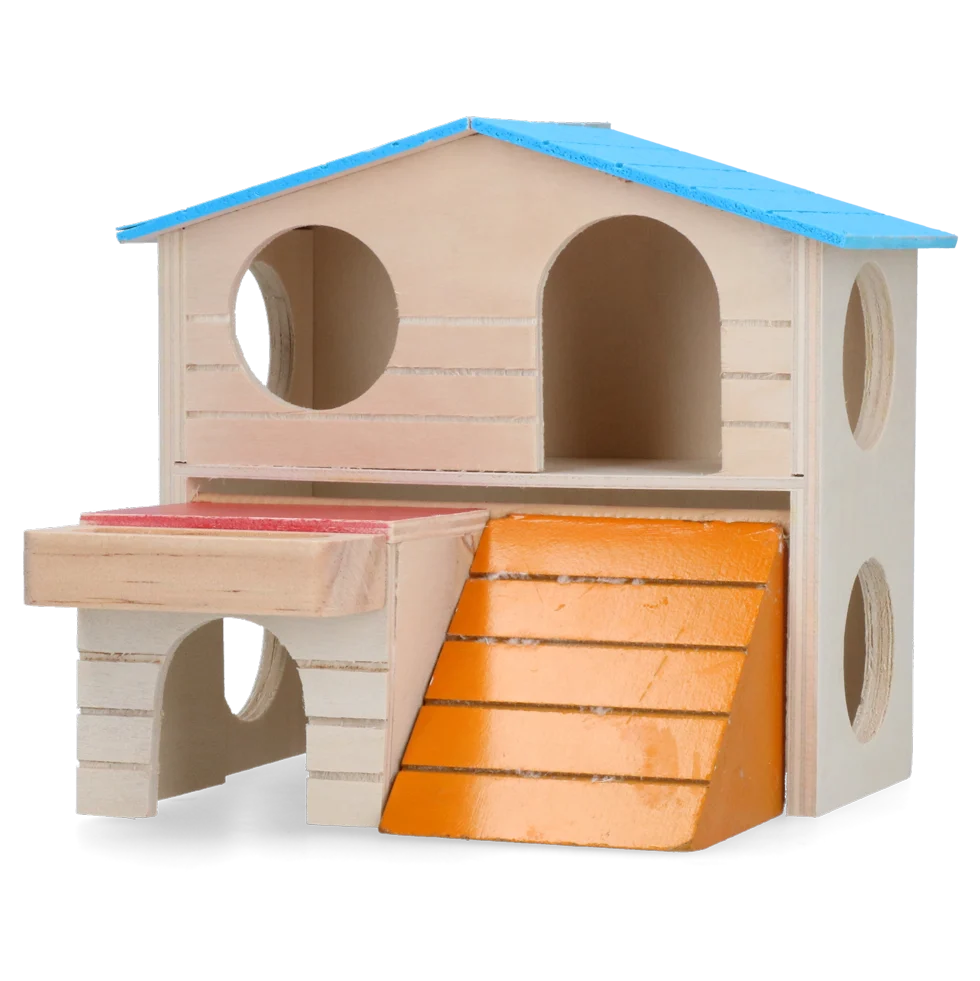 Domek dla gryzoni z 2 piętrami, 15 x 12 cm – Pawise 2 Story Play House - obrazek 2