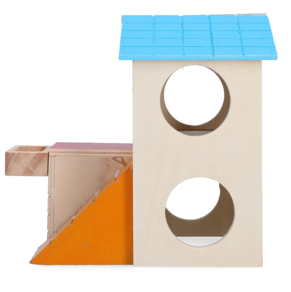 Domek dla gryzoni z 2 piętrami, 15 x 12 cm – Pawise 2 Story Play House - obrazek 3