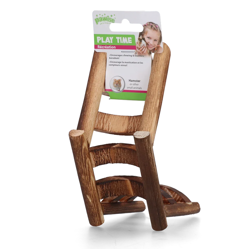 PAWI39183.png Drewniana drabinka dla chomika, 17 x 8 x 7 cm – Pawise WD Ladder Toy - obrazek 1