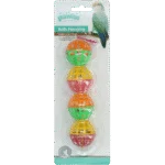 Wiszące piłki dla ptaków z dzwoneczkami, 4 sztuki, 16 cm – Pawise Balls Hanging