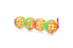 Wiszące piłki dla ptaków z dzwoneczkami, 4 sztuki, 16 cm – Pawise Balls Hanging - obrazek 2