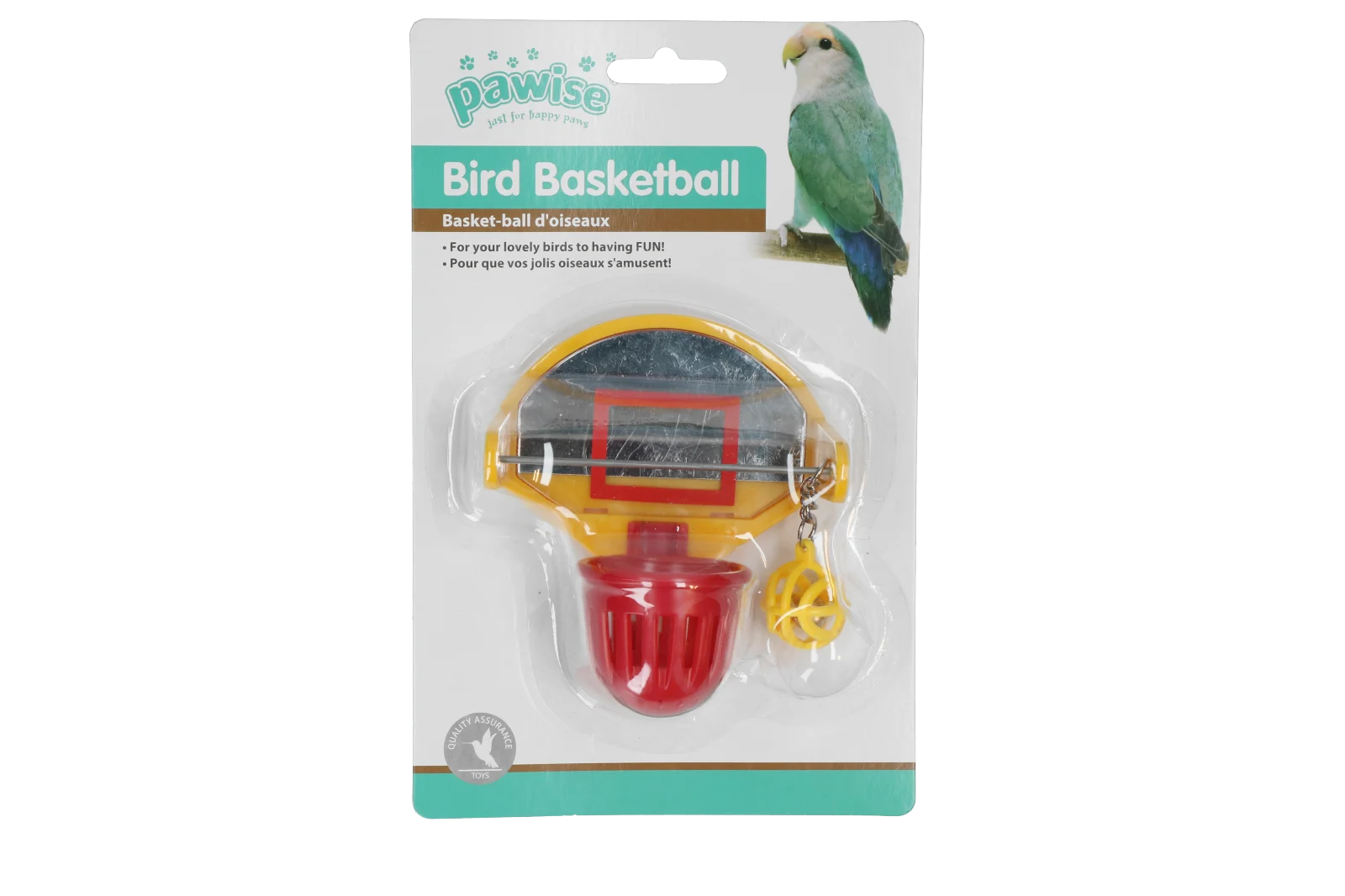 Koszykówka dla ptaków z lusterkiem, 10 cm – Pawise Bird Basketball - obrazek 1