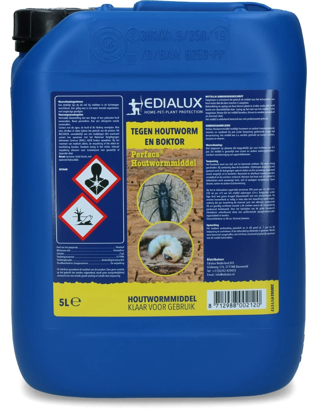 Preparat na szkodniki drewna z permetryną 5 l – Edialux Perfacs - obrazek 3