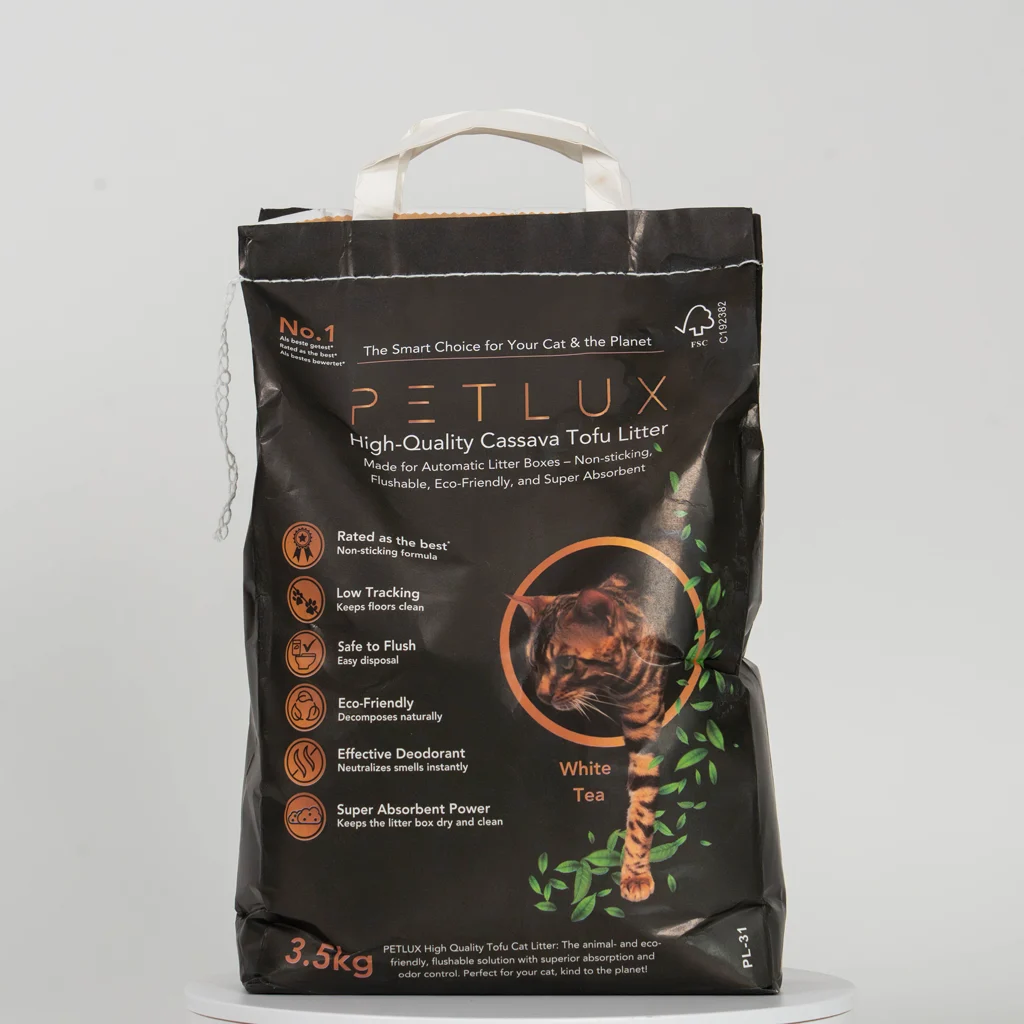 Zbrylający żwirek tofu do automatycznych kuwet, 3,5 kg – Petlux Cassave Tofu - obrazek 1