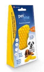 Szczotka silikonowa dla psów krótkowłosych, żółta – Pet + Me
