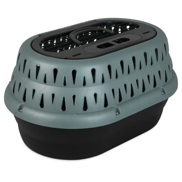 Transporter dla kotów z otwieraniem od góry, zielony, 48,3 x 31,8 x 27,4 cm – Petmate Top Load Cat Kennel