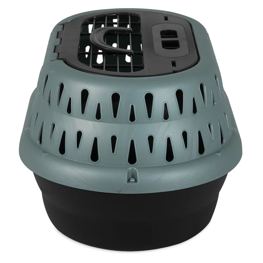 Transporter dla kotów z otwieraniem od góry, zielony, 48,3 x 31,8 x 27,4 cm – Petmate Top Load Cat Kennel - obrazek 4