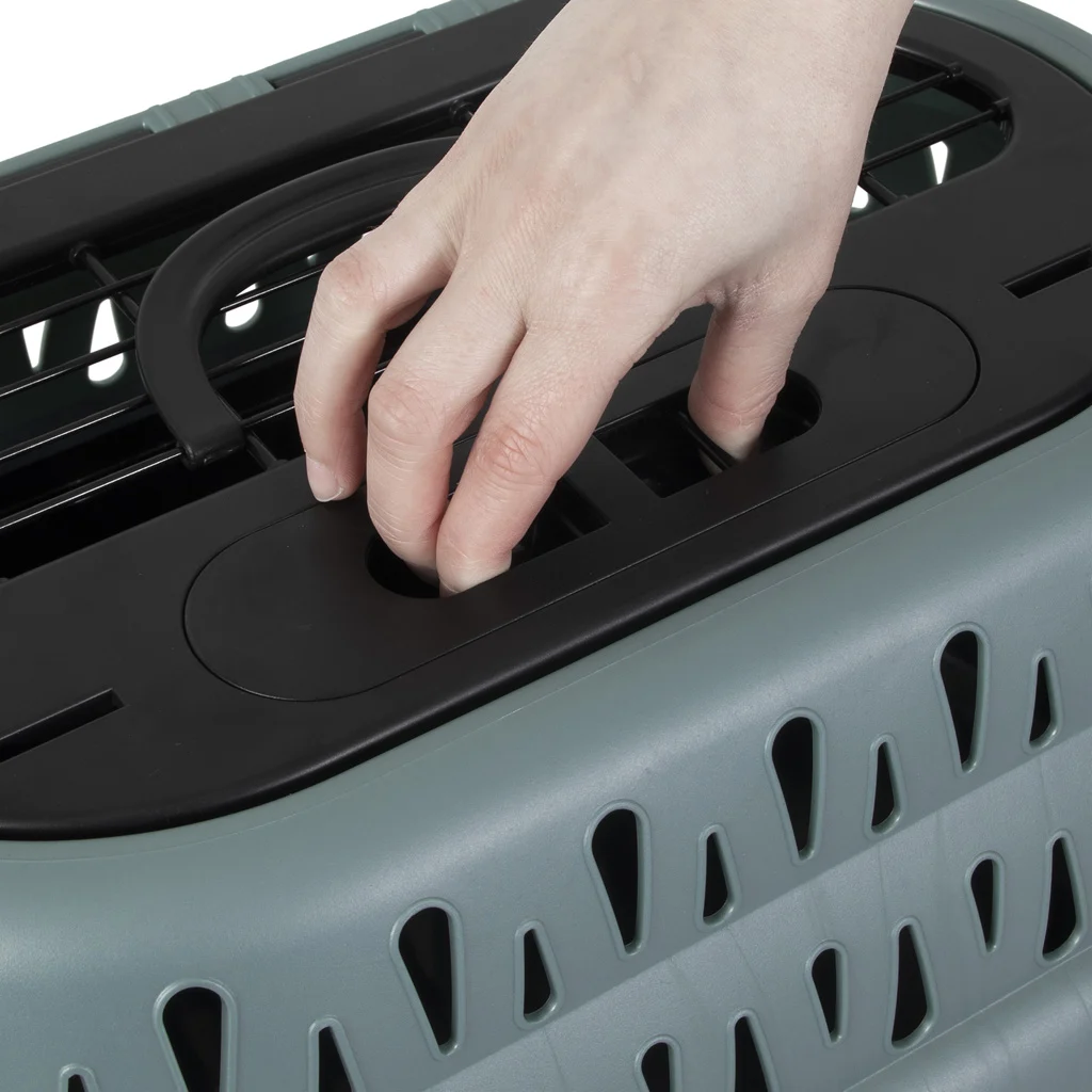 Transporter dla kotów z otwieraniem od góry, zielony, 48,3 x 31,8 x 27,4 cm – Petmate Top Load Cat Kennel - obrazek 6
