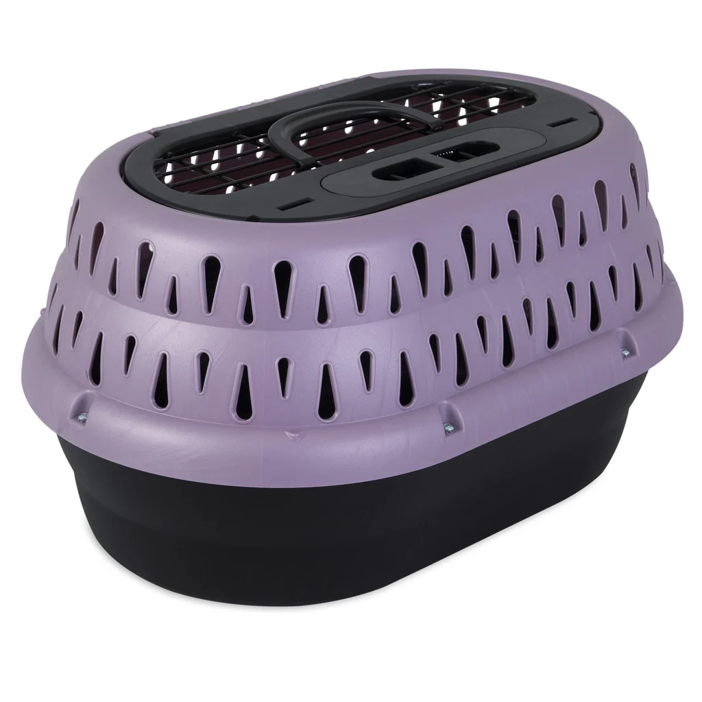 Transporter dla kota z otwieranym wiekiem, fioletowy, 48,3 x 31,8 x 27,4 cm – Petmate Top Load Cat Kennel - obrazek 1