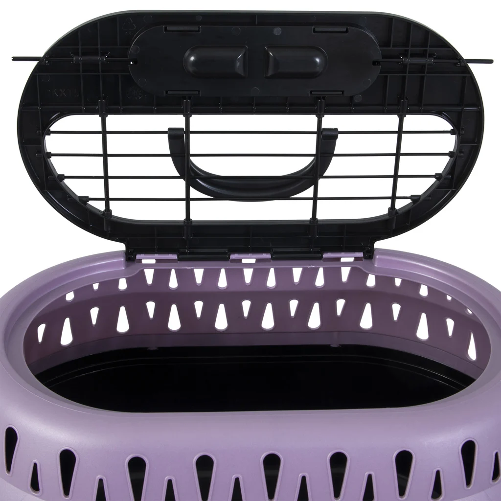 Transporter dla kota z otwieranym wiekiem, fioletowy, 48,3 x 31,8 x 27,4 cm – Petmate Top Load Cat Kennel - obrazek 2