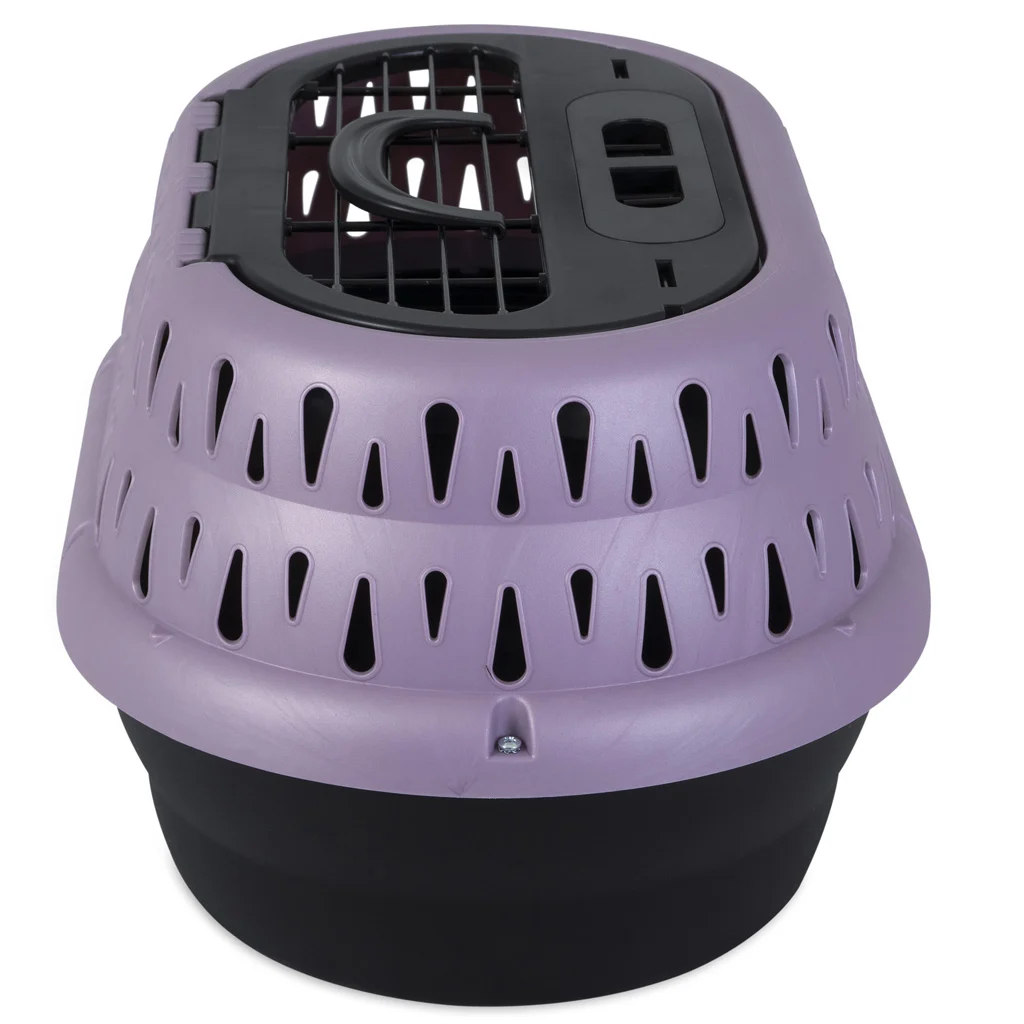 Transporter dla kota z otwieranym wiekiem, fioletowy, 48,3 x 31,8 x 27,4 cm – Petmate Top Load Cat Kennel - obrazek 4