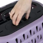 Transporter dla kota z otwieranym wiekiem, fioletowy, 48,3 x 31,8 x 27,4 cm – Petmate Top Load Cat Kennel - obrazek 6