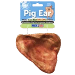 Zabawka do gryzienia z nylonu w kształcie świńskiego ucha o smaku bekonu, 10 cm – Pet Qwerks Pig Ear M