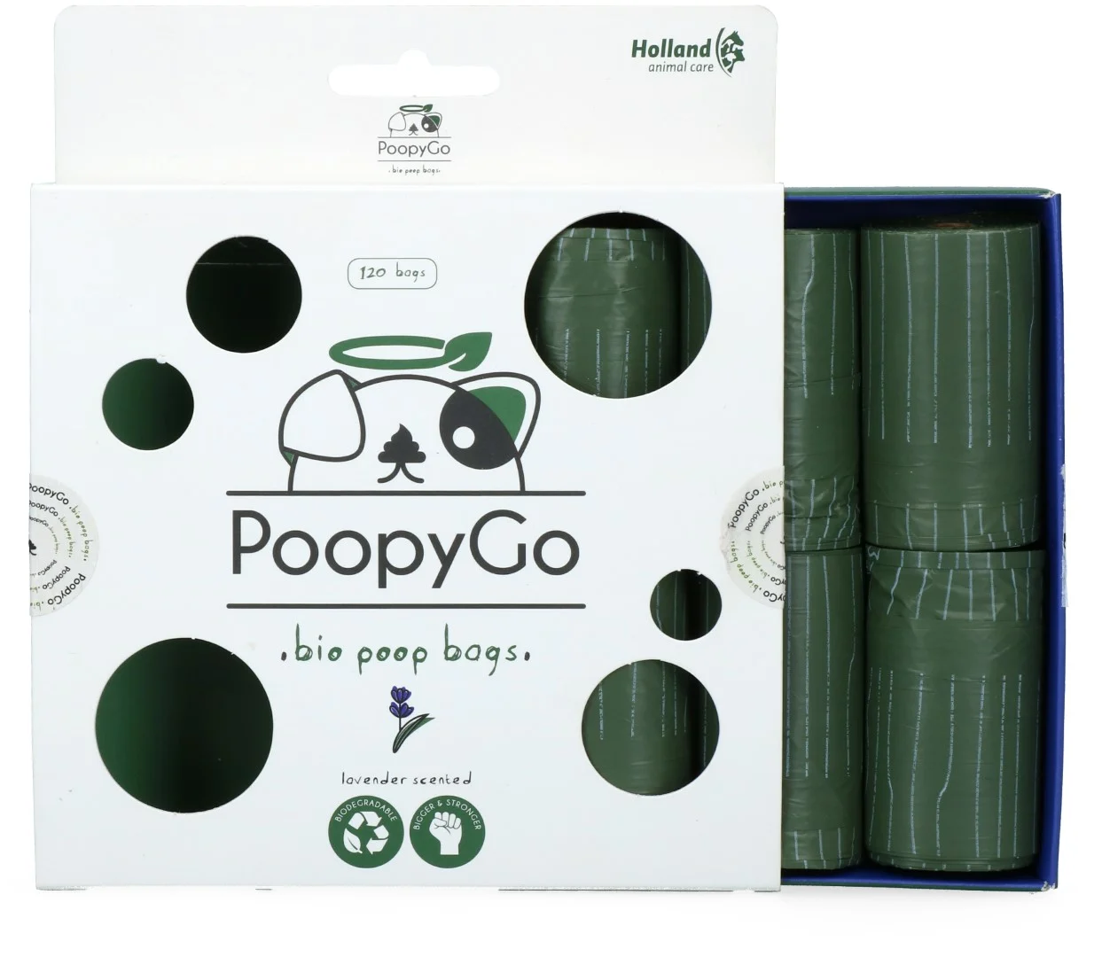Biodegradowalne woreczki na psie odchody o zapachu lawendy, 120 sztuk – PoopyGo Eco friendly - obrazek 3