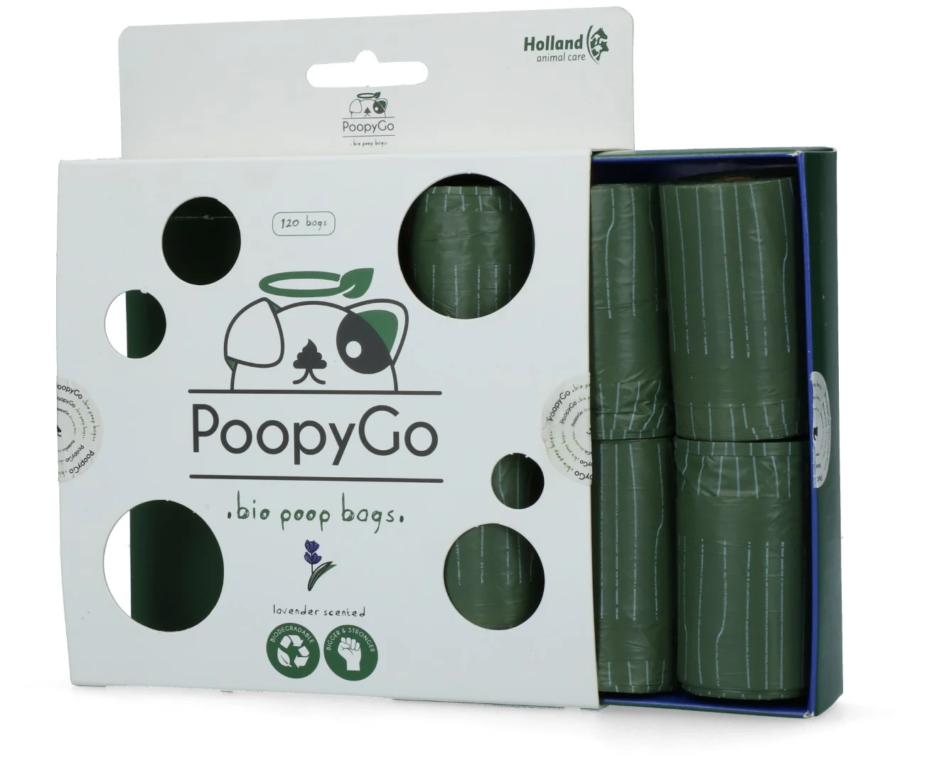 Biodegradowalne woreczki na psie odchody o zapachu lawendy, 120 sztuk – PoopyGo Eco friendly - obrazek 4