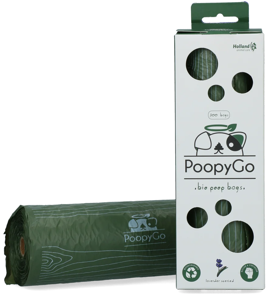 Biodegradowalne woreczki na psie odchody o zapachu lawendy, 300 sztuk w pudełku – PoopyGo Eco friendly Tissue Box - obrazek 1
