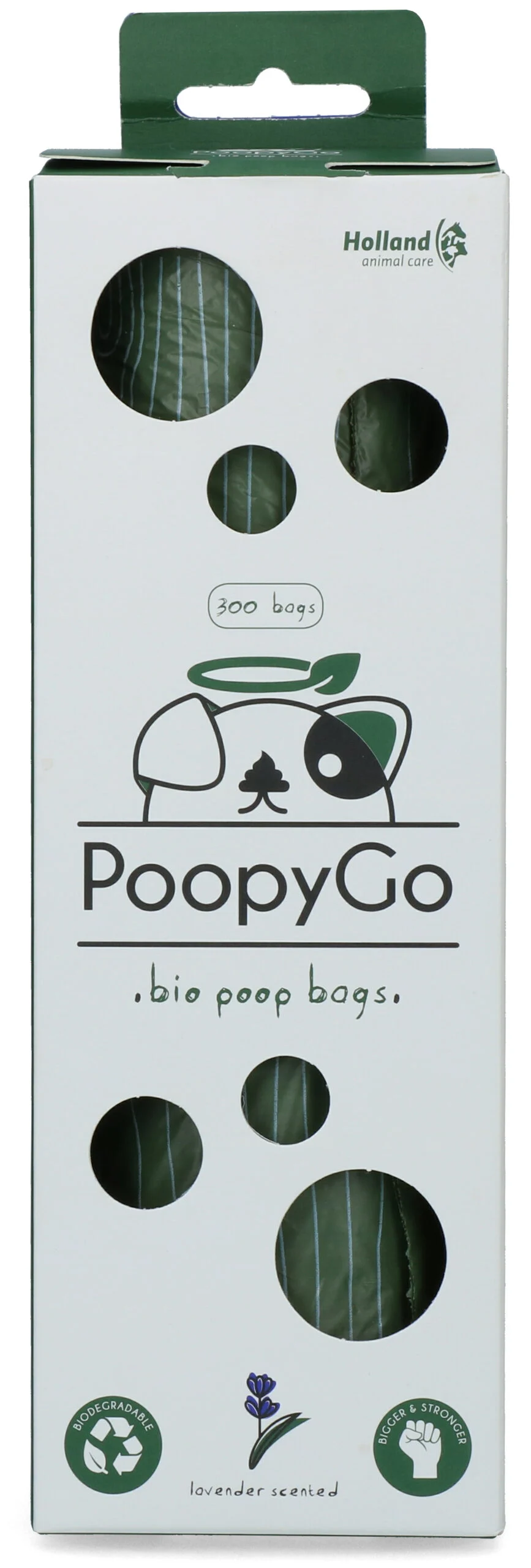 Biodegradowalne woreczki na psie odchody o zapachu lawendy, 300 sztuk w pudełku – PoopyGo Eco friendly Tissue Box - obrazek 3
