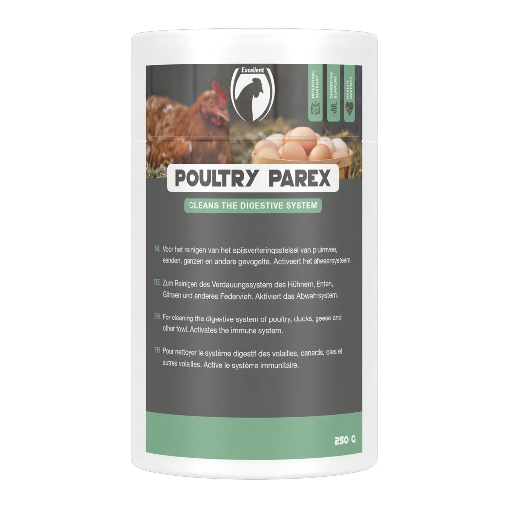 POUL003.png Suplement ziołowy dla drobiu, granulat 250 g – Excellent Poultry Parex - obrazek 1