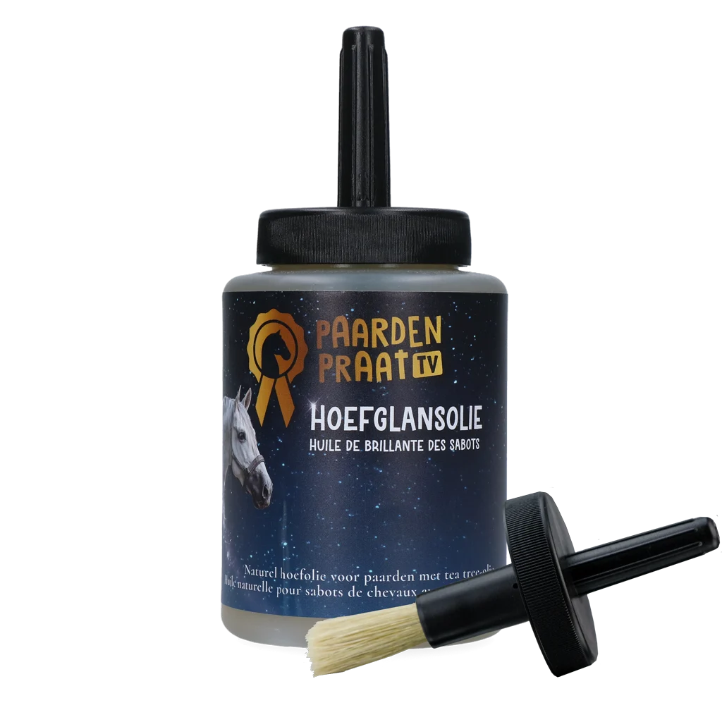 PRAA0026G.png Olej do kopyt z olejkiem z drzewa herbacianego, 500 ml – Paardenpraat TV Hoefglansolie - obrazek 1