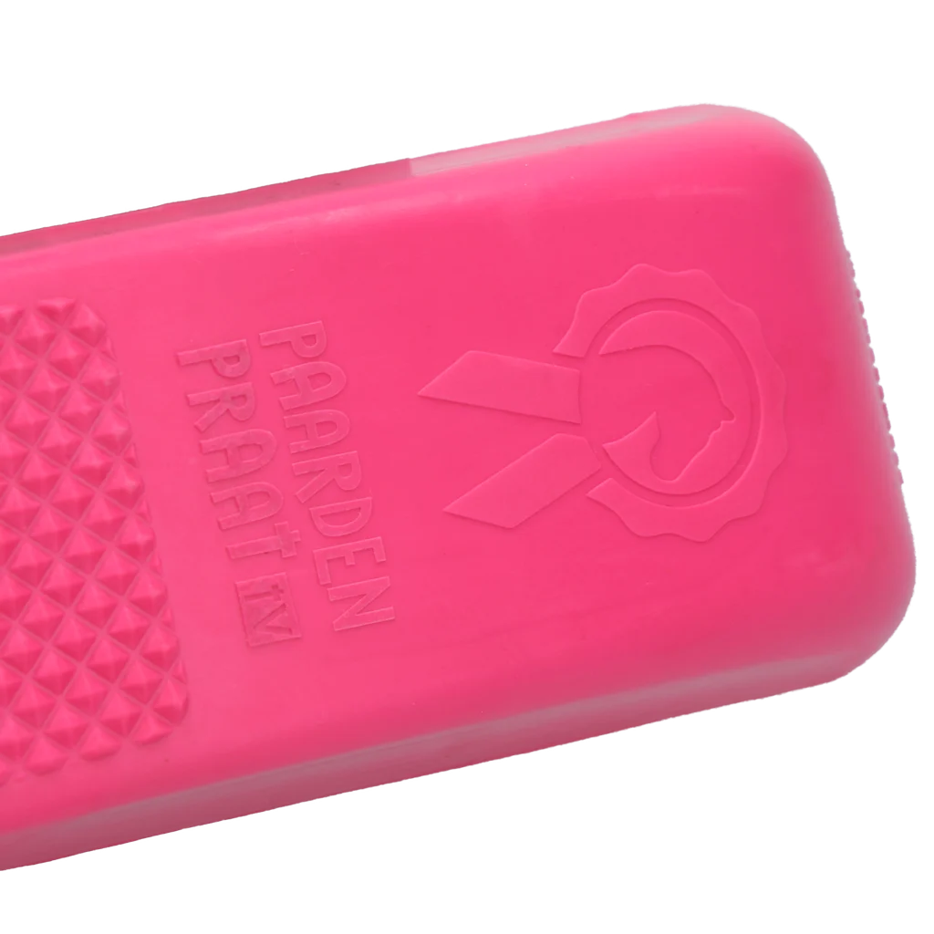 Szczotka dla konia do masażu i kąpieli, różowa M, 17,5 cm – Paardenpraat TV Grooming Brush - obrazek 3
