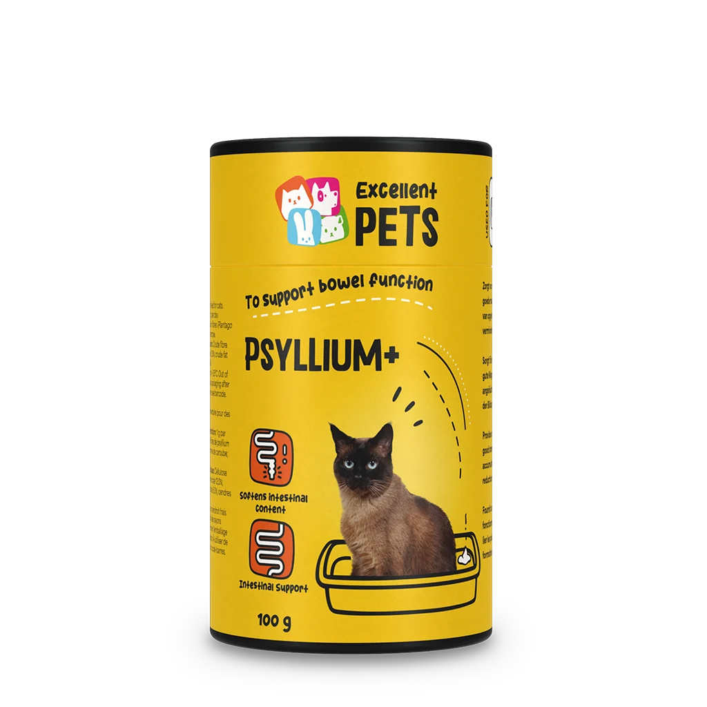 Psyllium w proszku dla kotów z mączką chleba świętojańskiego, 100 g – Excellent Pets Cat Psyllium+ - obrazek 1