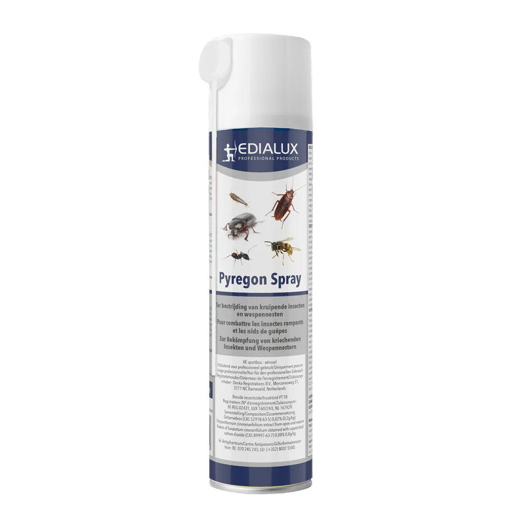 Spray na owady z lancą do owadów biegających i gniazd os, 400 ml – Edialux Pyregon Spray - obrazek 1