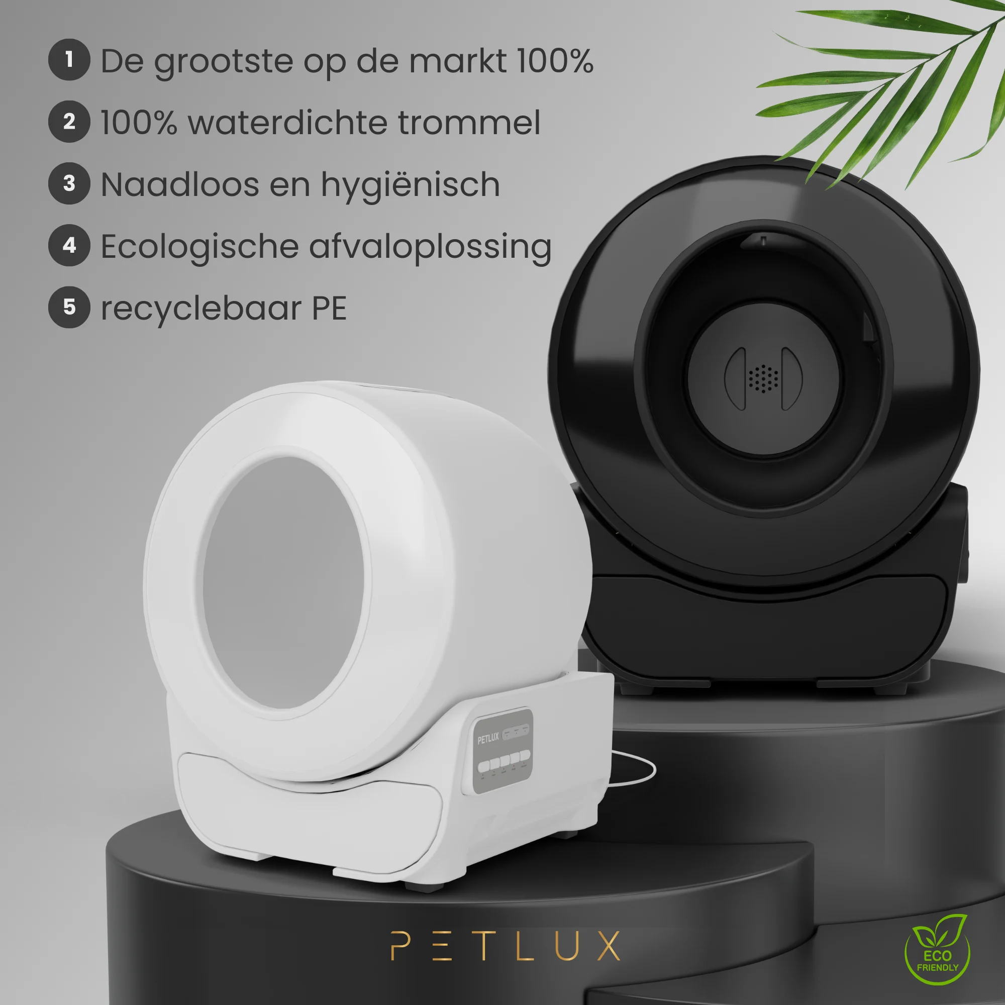 Kuweta automatyczna XXL z obsługą przez aplikację, biała – Petlux V3 XXL - obrazek 2