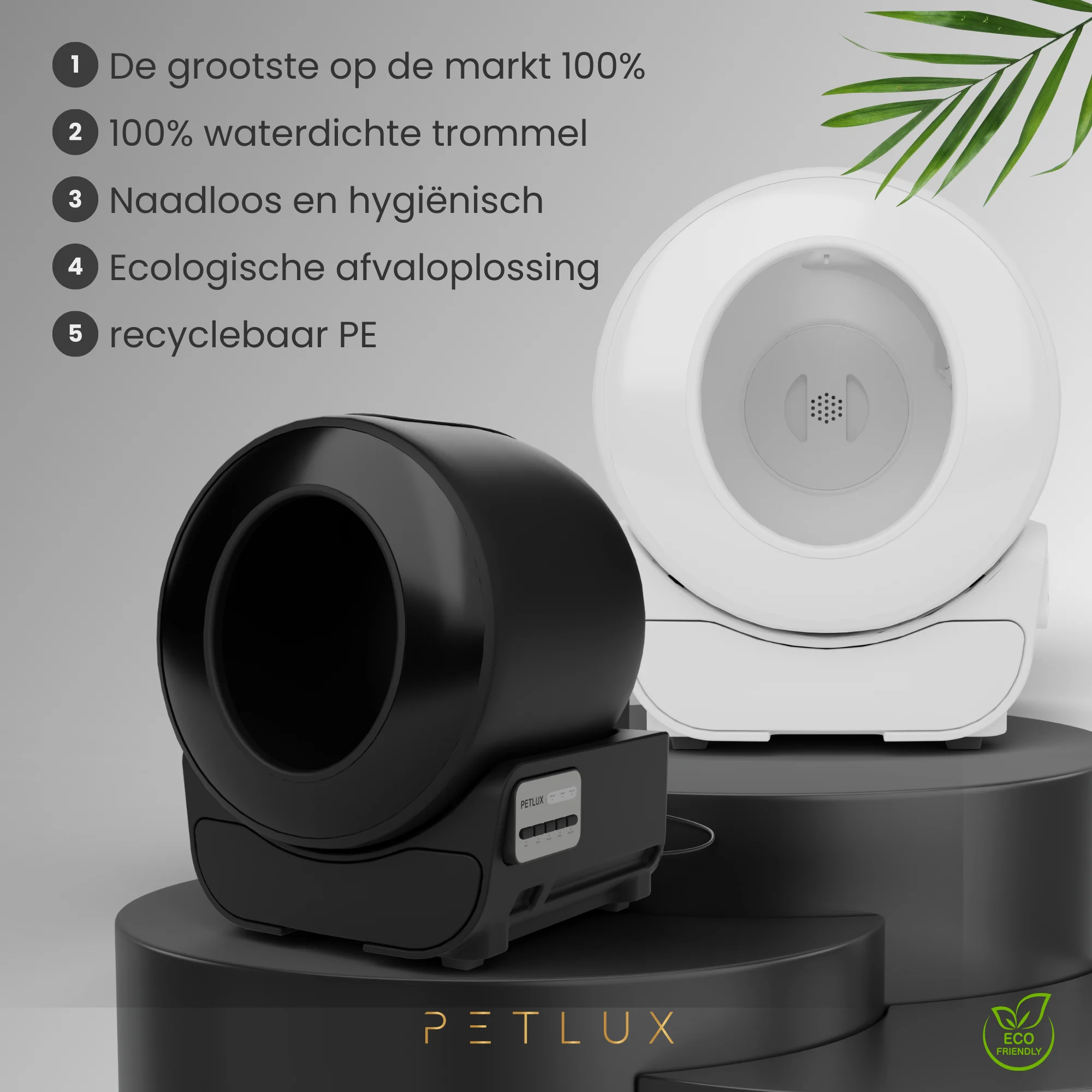 Automatyczna kuweta XXL z obsługą przez aplikację, czarna – Petlux V3 XXL - obrazek 2
