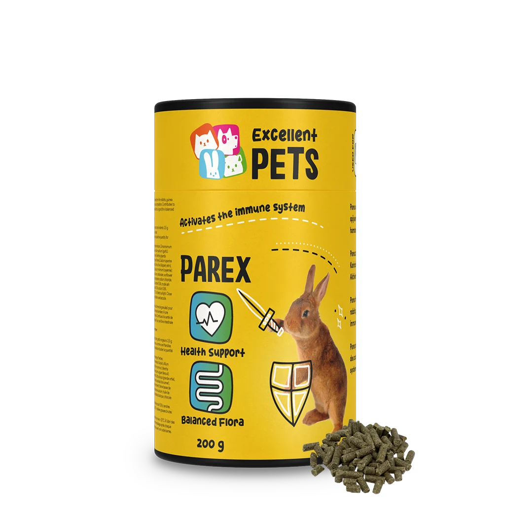 Uzupełniająca karma dla królików w formie granulek, 200 g – Excellent Pets Rabbit Parex - obrazek 1