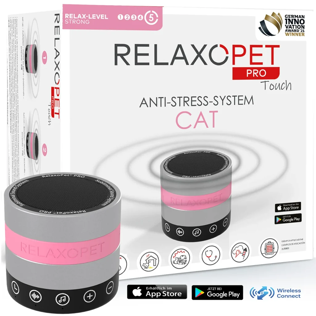 Urządzenie relaksacyjne dla kotów z dźwiękami o określonych częstotliwościach i Bluetooth – Relaxopet PRO Touch Kat - obrazek 1