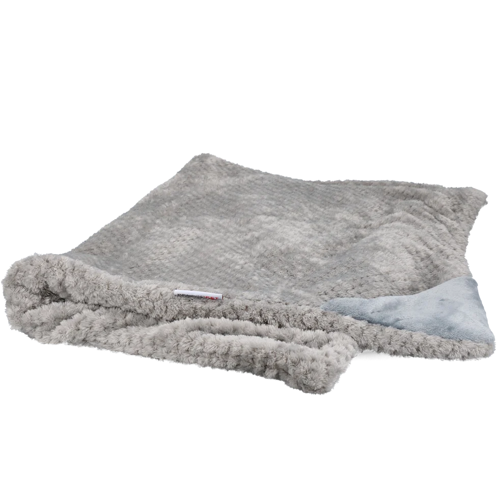 Koc dla psa z mik pluszu, szary, 65 x 95 cm – Relaxopet Cosy Multi-Plaid Original - obrazek 2