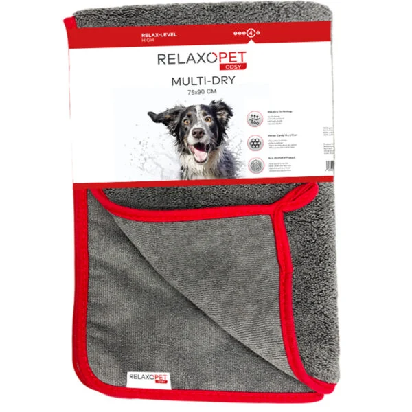 Ręcznik dla psa z mikrofibry, 75 x 90 cm – Relaxopet Cosy Multi-Dry Original