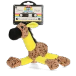 Pluszowy osiołek dla psa z piszczałką, żółty, S – Retro Dog Donkey