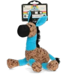 Pluszowa zabawka dla psa Osiołek z piszczałką, niebieski M – Retro Dog Donkey