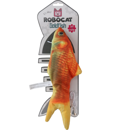 Ruszająca się rybka zabawka, złota rybka z MADNIP, 30 cm – Robocat Fish