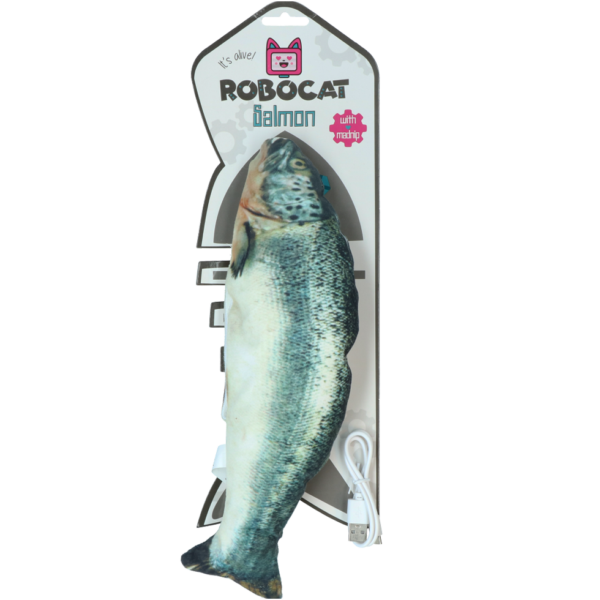 Poruszająca się ryba dla kota z MADNIP, 30 cm – Robocat Fish