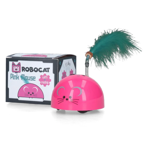 Zabawka w kształcie myszy z czujnikiem ruchu i madnipem, różowa – Robocat Mouse
