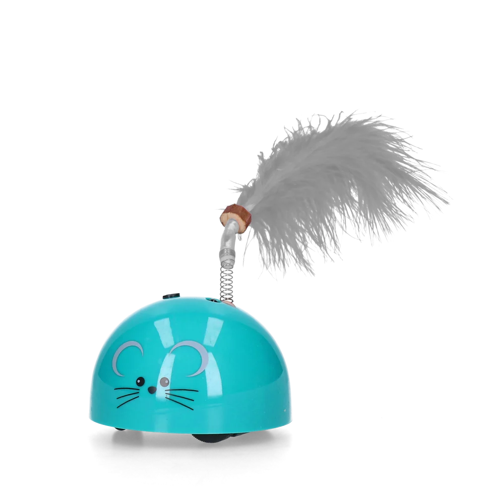 Myszka do zabawy z czujnikiem ruchu i Madnip, petrol – Robocat Mouse - obrazek 2