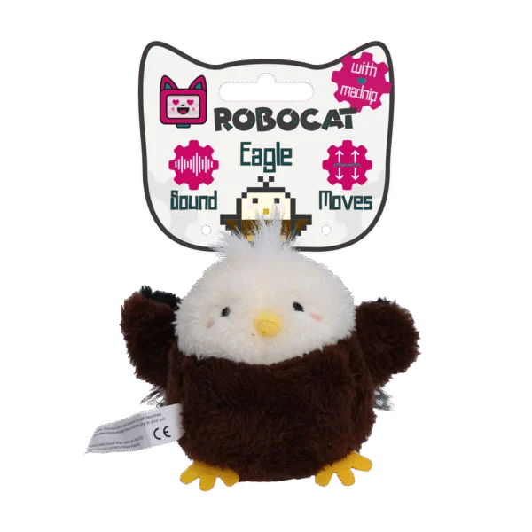 Ruchoma zabawka dla kota z dźwiękiem i madnipem – Robocat Orzeł