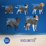 Ręcznik dla psa z mikrofibry L, długość grzbietu 75 cm – Royal Dry Doggy Bag - obrazek 3