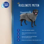 Szlafrok dla psa z mikrofibry M, długość grzbietu 50 do 58 cm – Royal Dry - obrazek 6