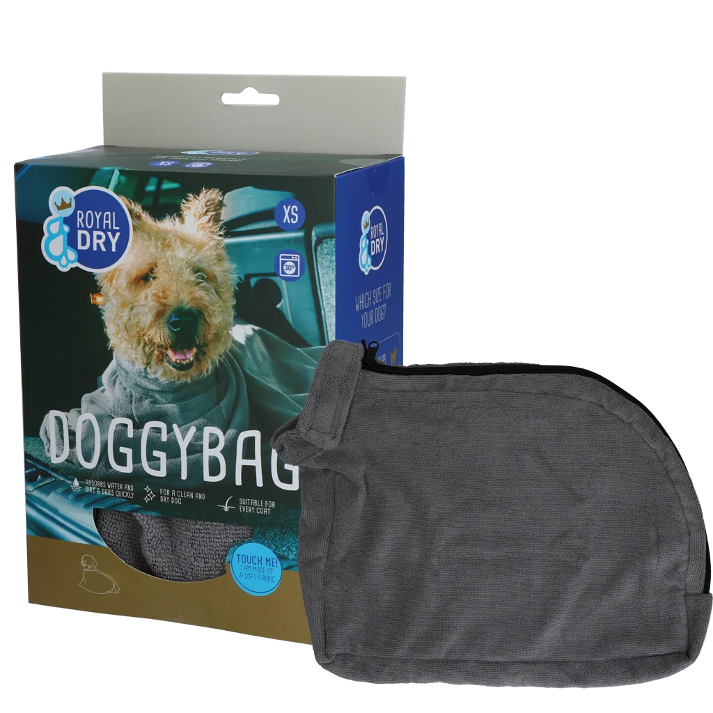Torba osuszająca dla psa z mikrofibry XS, długość grzbietu 30 cm – Royal Dry Doggy Bag - obrazek 1
