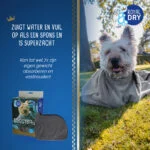 Torba osuszająca dla psa z mikrofibry XS, długość grzbietu 30 cm – Royal Dry Doggy Bag - obrazek 4