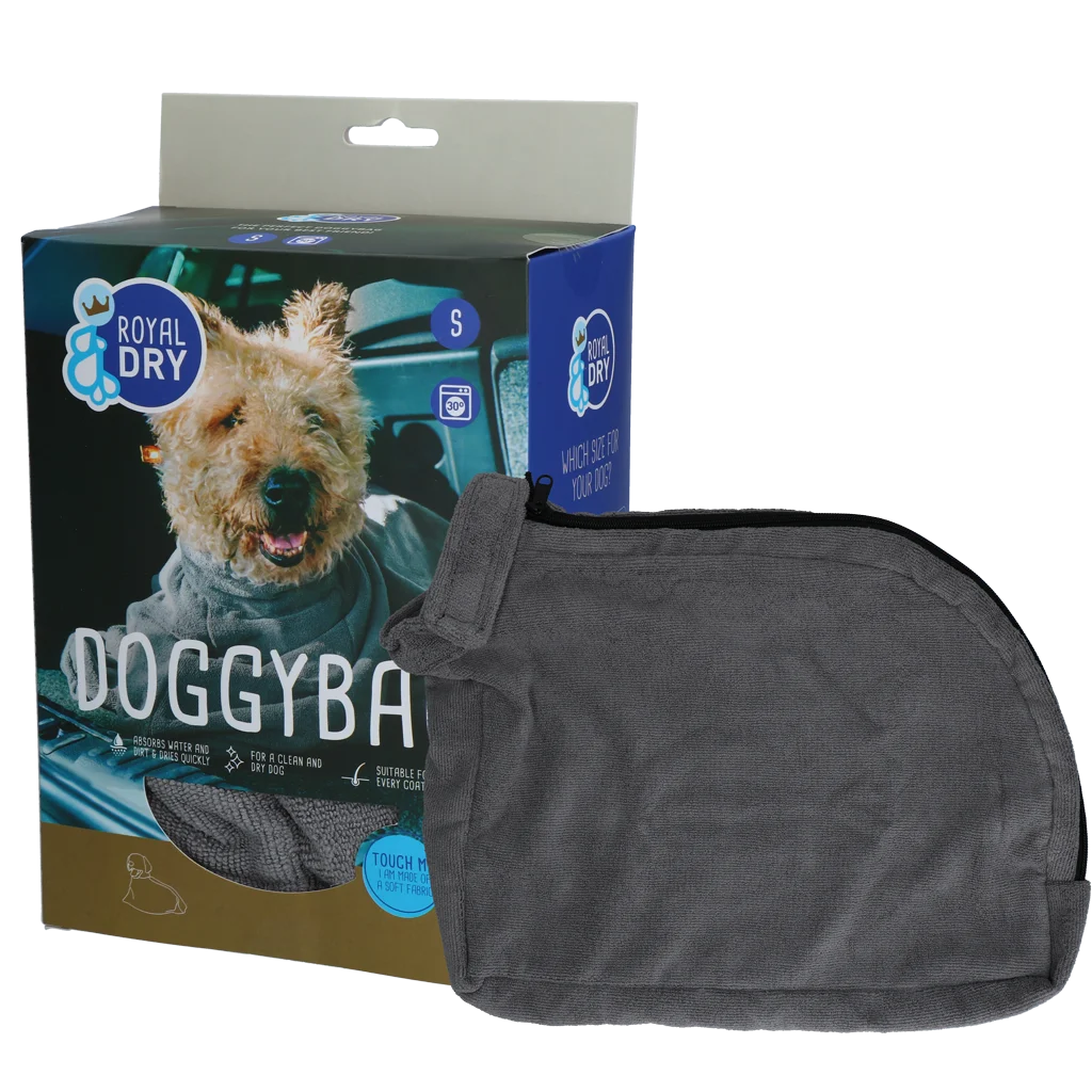 Worek do osuszania psa z mikrofibry S, długość grzbietu 40 cm – Royal Dry Doggy Bag - obrazek 1