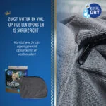 Worek do osuszania psa z mikrofibry M, długość grzbietu 60 cm – Royal Dry Doggy Bag - obrazek 4