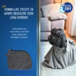 Worek do osuszania psa z mikrofibry M, długość grzbietu 60 cm – Royal Dry Doggy Bag - obrazek 5