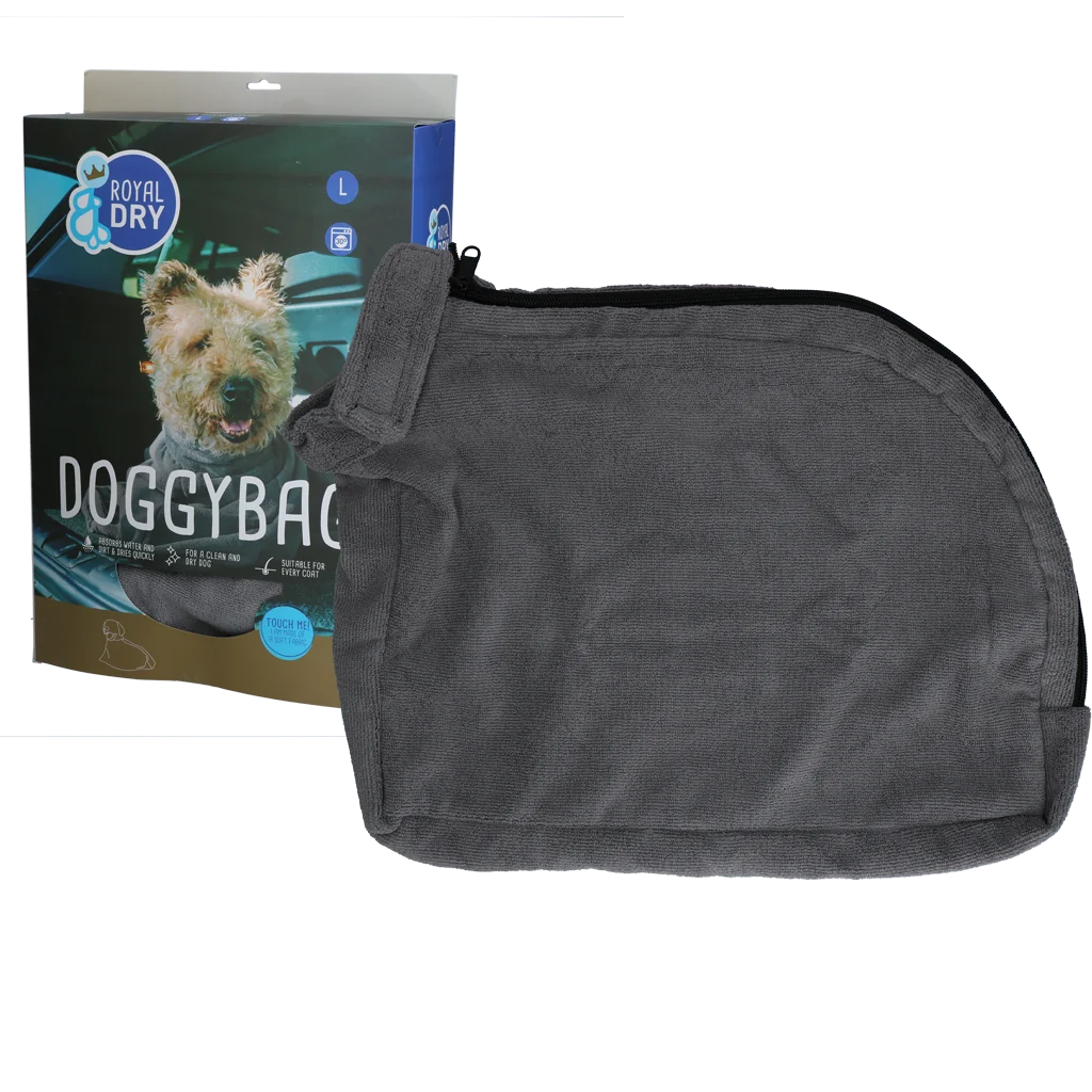 Ręcznik dla psa z mikrofibry L, długość grzbietu 75 cm – Royal Dry Doggy Bag - obrazek 1